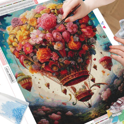 Full Drill Diamond Painting – Rose and Landscape Mosaic with Rhinestones, Square & Round Flower Art Set