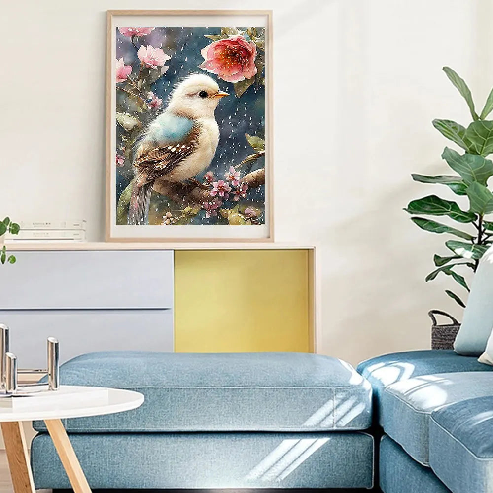 Diamond Painting Kit – 5D Full Drill Mosaic Art with Animal, Bird & Flower Design for Home Decoration