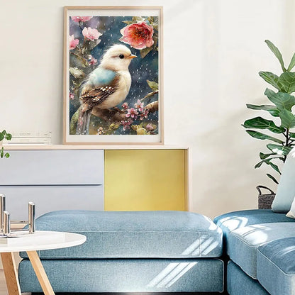 Diamond Painting Kit – 5D Full Drill Mosaic Art with Animal, Bird & Flower Design for Home Decoration