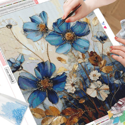 Diamond Mosaic Kit – Flower and Landscape Cross Stitch with Rhinestones, 2025 New Home Decoration
