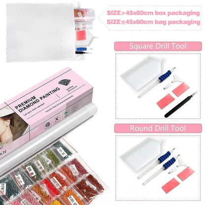 Diamond Painting Kit – 5D Full Drill Mosaic Art with Animal, Bird & Flower Design for Home Decoration