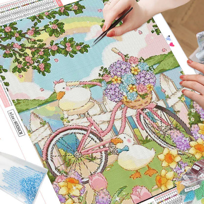 Cartoon Duck Diamond Painting Kit – 5D DIY Rhinestone Mosaic for Home & Bedroom Decoration