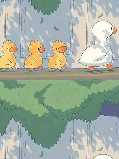 Cartoon Duck Diamond Painting Kit – 5D DIY Rhinestone Mosaic for Home & Bedroom Decoration