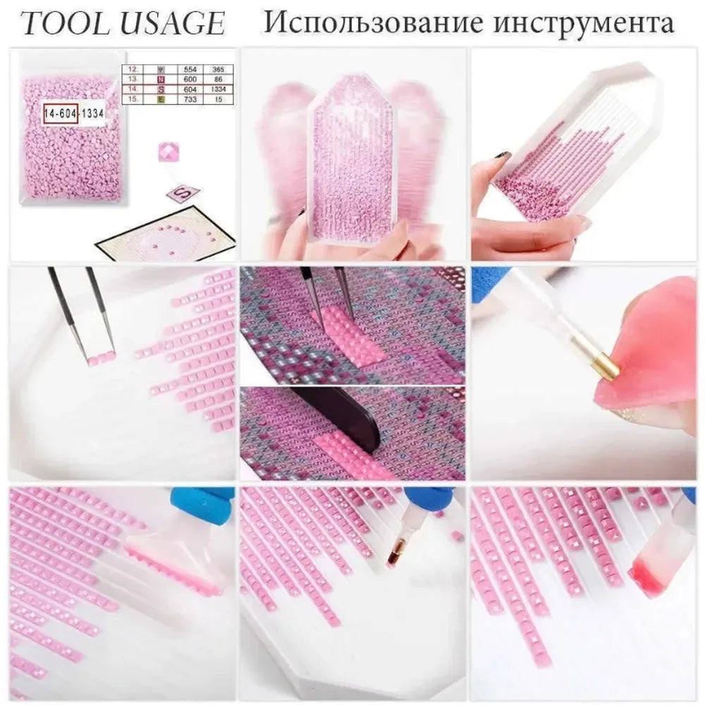 2025 New Collection – 5D Diamond Painting Kit, Full Round & Square Drill Flower & Fruit Mosaic for Home Decor