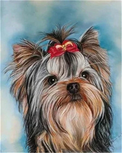 DIY Dog Painting by Numbers – Animal Canvas Drawing Kit for Adults, Home Decor & Gift