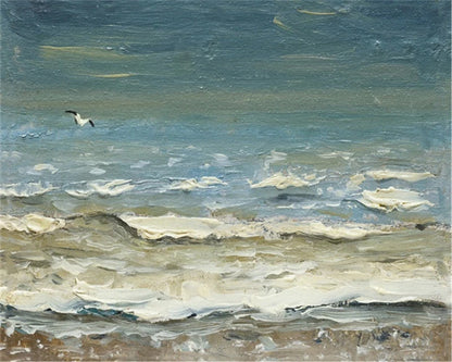 Seascape Paint by Numbers – DIY Sea Scene Canvas Kit, Hand Painted for Home Decoration