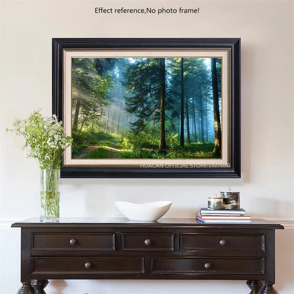 DIY 5D Diamond Painting – Forest Landscape Full Square Drill Embroidery Cross Stitch with Rhinestones