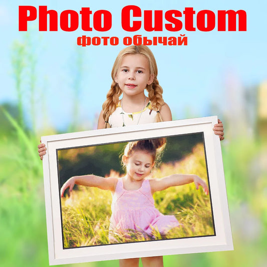 Personalized Diamond Painting Kit – Photo Custom Cross Stitch with Full Round Crystal Diamonds, Great Birthday Gift