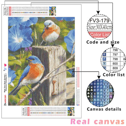 5D Full Square Diamond Painting Bird Picture Of Rhinestone Diamond Embroidery Animal Mosaic Needlework Decor For Home