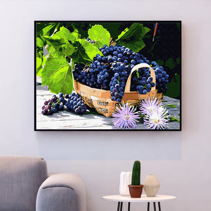 DIY Paint by Numbers Kit – Still Life Fruit and Flower Canvas Painting for Home Decoration