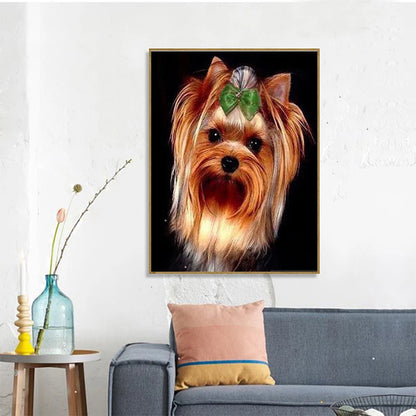 DIY Dog Painting by Numbers – Animal Canvas Drawing Kit for Adults, Home Decor & Gift
