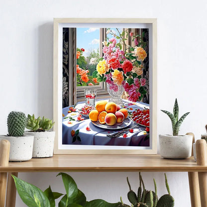 2025 New Collection – 5D Diamond Painting Kit, Full Round & Square Drill Flower & Fruit Mosaic for Home Decor