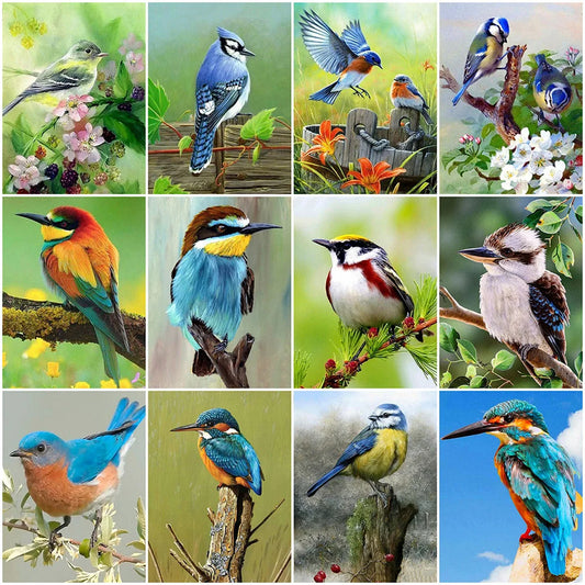 5D Full Square Diamond Painting Bird Picture Of Rhinestone Diamond Embroidery Animal Mosaic Needlework Decor For Home