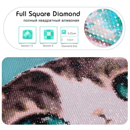 Diamond Painting Custom Photo Kit – Full Square Rhinestone Embroidery for Baby, Wedding, and Parents Gift
