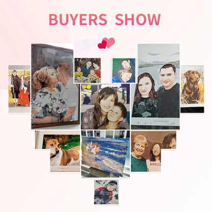 Photo Custom Paint By Numbers Kit – DIY Digital Oil Painting Personalized to Your Image