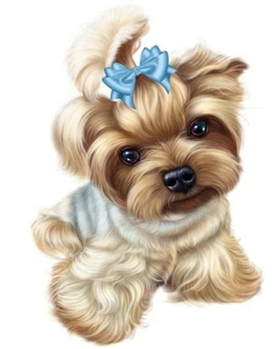 DIY Dog Painting by Numbers – Animal Canvas Drawing Kit for Adults, Home Decor & Gift