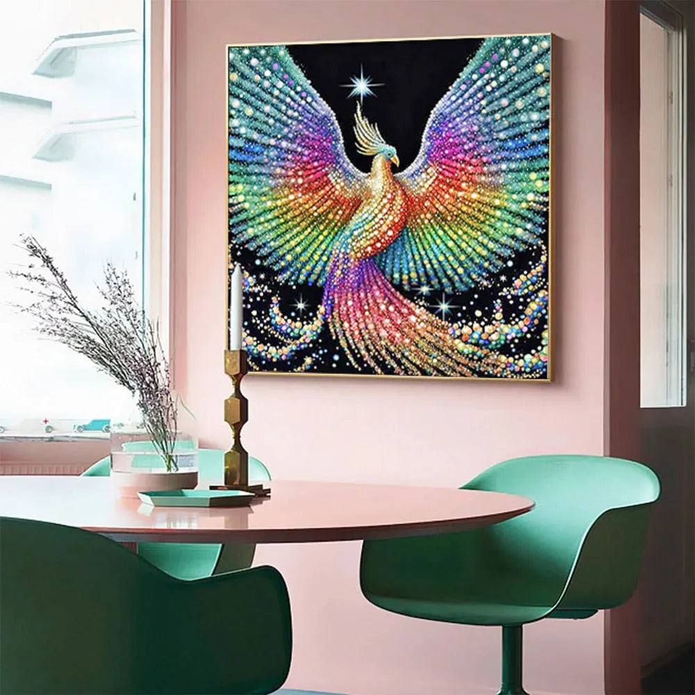 Full AB Diamond Painting Kit – 5D Peacock Embroidery Mosaic for Living Room Decoration & Hobby