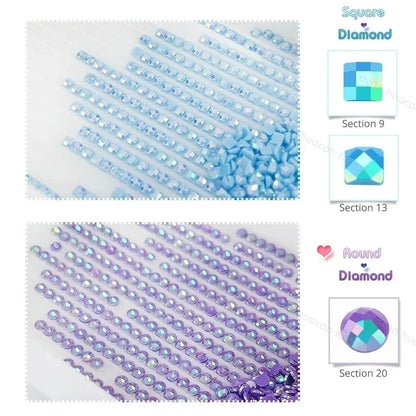 5D DIY Diamond Painting – Aurora Landscape with AB Drills, Starry Sky Mosaic Art for Decoration
