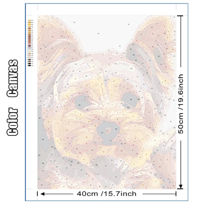 DIY Dog Painting by Numbers – Animal Canvas Drawing Kit for Adults, Home Decor & Gift