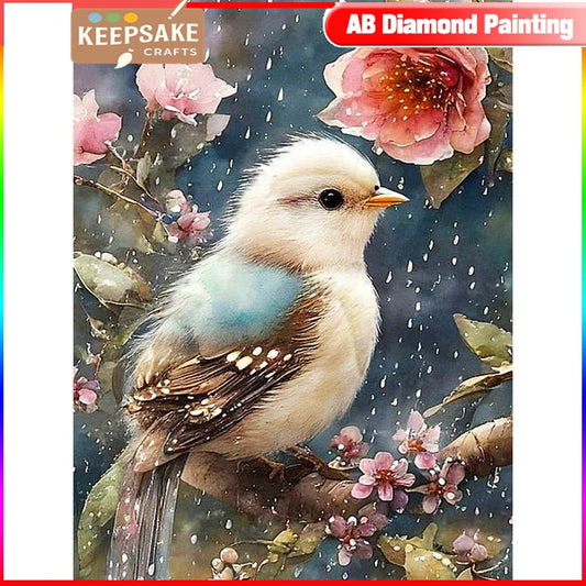Diamond Painting Kit – 5D Full Drill Mosaic Art with Animal, Bird & Flower Design for Home Decoration