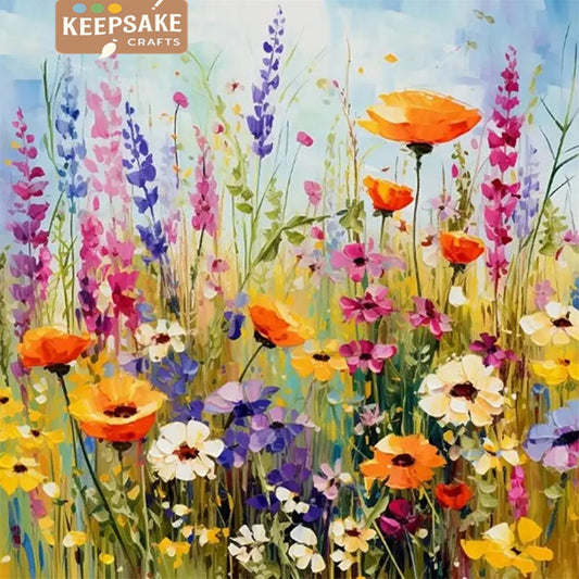 Flower Diamond Painting – DIY Full Square/Round Drill Mosaic for Garden Decoration & Handmade Gift