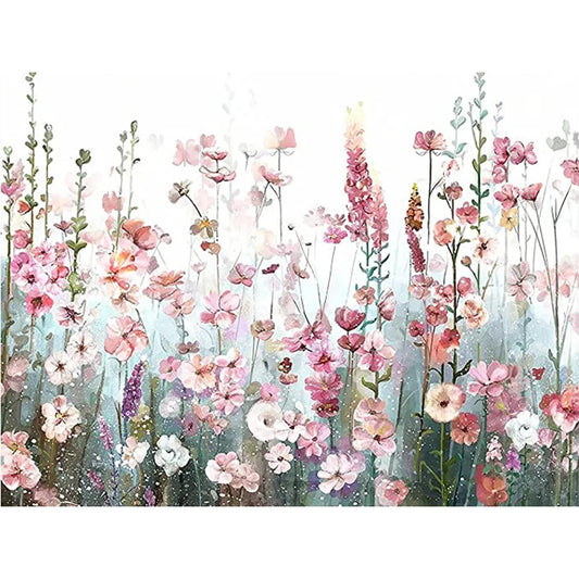 New Diamond Painting – Flower Cross Stitch Picture with Rhinestones, Landscape Mosaic for Home Decoration